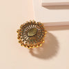 Wholesale Alloy Oval Opening Adjustable Ring Retro Exaggerated Personality Electroplated