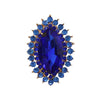 Wholesale Alloy Oval Retro Fashion Exaggerated Luxury Geometric Diamond Open Ring For Unisex And Women