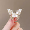 Wholesale Alloy Pearl Butterfly Flower Brooch For Women With Electroplating Design
