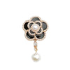 Wholesale Alloy Pearl Camellia Pendant Dripping Oil Jewelry Accessories For Mobile Phone Shell Decoration