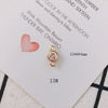 Wholesale Alloy Pearl Diamond Round Heart Double Hanging Earrings Jewelry Accessories