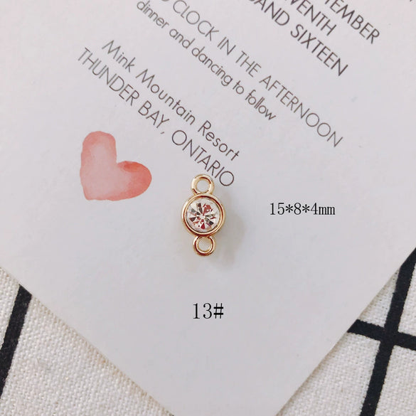 Wholesale Alloy Pearl Diamond Round Heart Double Hanging Earrings Jewelry Accessories