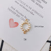 Wholesale Alloy Pearl Diamond Round Heart Double Hanging Earrings Jewelry Accessories