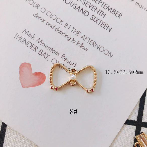 Wholesale Alloy Pearl Diamond Round Heart Double Hanging Earrings Jewelry Accessories