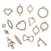 Wholesale Alloy Pearl Diamond Round Heart Double Hanging Earrings Jewelry Accessories