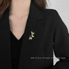 Wholesale Alloy Pearl Fishtail Flower Design Electroplating Women's Brooch