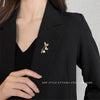 Wholesale Alloy Pearl Fishtail Flower Design Electroplating Women's Brooch