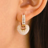 Wholesale Alloy Pearl Geometric Style Long Tassel Earrings For Women With Electroplating