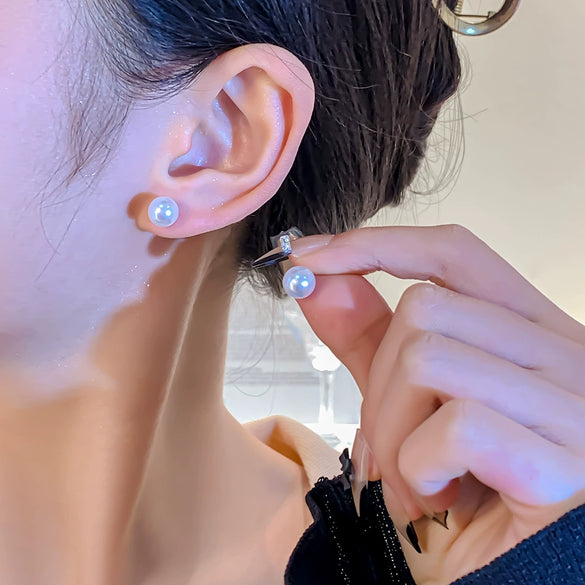 Wholesale Alloy Pearl Tassel Earrings For Women With Geometric Design And Electroplating Treatment