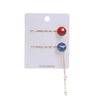 Wholesale Alloy Pearl Tassel Gold Inlaid Word Clip Hair Accessories For Women