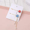 Wholesale Alloy Pearl Tassel Gold Inlaid Word Clip Hair Accessories For Women