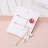 Wholesale Alloy Pearl Tassel Gold Inlaid Word Clip Hair Accessories For Women