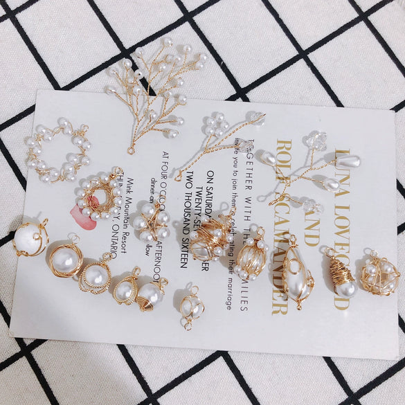 Wholesale Alloy Pearl Tassel Pendant Earrings Jewelry Accessories