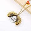 Wholesale Alloy Pendant Necklace With Flower Geometric Pattern And Electroplating Treatment