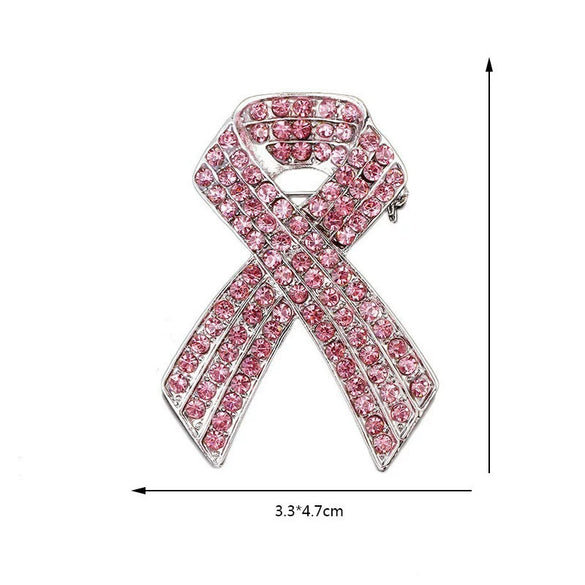 Wholesale Alloy Pink Ribbon Bow Brooch Jewelry Electroplated Korean Fashion Clothing Accessory