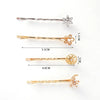 Wholesale Alloy Princess Style Planet Pearl Moon Snowflake Flower One Word Clip Hairpin With Electroplating