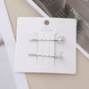Wholesale Alloy Princess Style Planet Pearl Moon Snowflake Flower One Word Clip Hairpin With Electroplating
