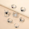 Wholesale Alloy Punk Style Irregular Spider Opening Ring Set For Women With Electroplating And Geometric Animal Zodiac Patterns
