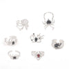 Wholesale Alloy Punk Style Irregular Spider Opening Ring Set For Women With Electroplating And Geometric Animal Zodiac Patterns