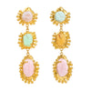 Wholesale Alloy Resin Electroplated Geometric Medieval Style Women's Earrings