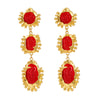 Wholesale Alloy Resin Electroplated Geometric Medieval Style Women's Earrings