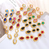 Wholesale Alloy Resin Electroplated Geometric Medieval Style Women's Earrings