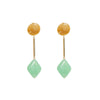 Wholesale Alloy Resin Geometric Round Diamond Women's Elegant Earrings