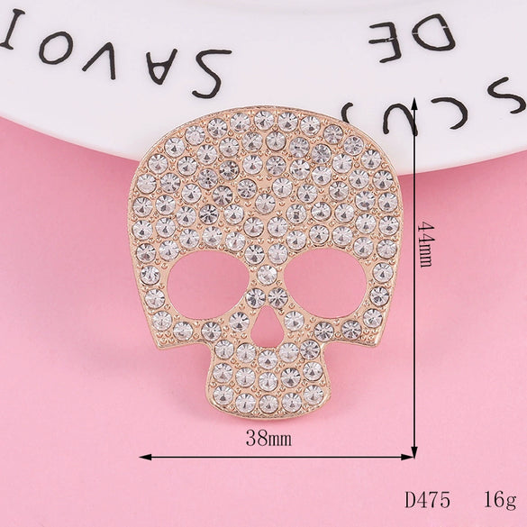 Wholesale Alloy Retro Antique Skull Head Accessories Gun Black Ghost Head Mask Electroplated Mobile Phone Case Jewelry Materials