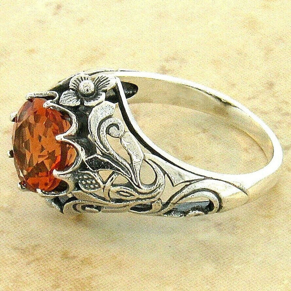 Wholesale Alloy Retro Floral Geometric Matte Coated Electroplated Ring For Women