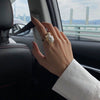 Wholesale Alloy Retro Geometric Asymmetrical Ushaped Pearl Ring For Women With Electroplating Treatment