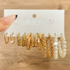 Wholesale Alloy Retro Geometric Square Women's Earrings Set With Pearls