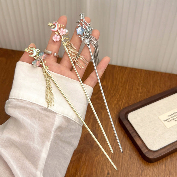 Wholesale Alloy Retro Geometric Tassel Hairpin Women's Hair Accessories