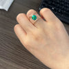Wholesale Alloy Retro Geometric Turquoise Epoxy Round Engagement Ring For Ladies