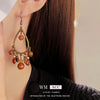 Wholesale Alloy Retro Geometric Water Drop Tassel Electroplated Women's Earrings