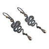 Wholesale Alloy Retro Gothic Snakeshaped Earrings With Star And Moon Elements And Electroplating Treatment For Women