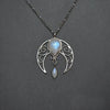 Wholesale Alloy Retro Natural Style Moon Pattern Clavicle Necklace With Electroplating Treatment