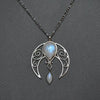 Wholesale Alloy Retro Natural Style Moon Pattern Clavicle Necklace With Electroplating Treatment