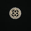 Wholesale Alloy Rhinestone Bow Brooch With Fixed Antiwalking Pin And Electroplating Design