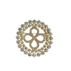 Wholesale Alloy Rhinestone Bow Brooch With Fixed Antiwalking Pin And Electroplating Design