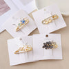 Wholesale Alloy Rhinestone Bow Duckbill Clip Hairpin With Electroplating For Women In Little Fresh Style
