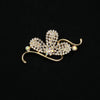 Wholesale Alloy Rhinestone Bow Flower Electroplated Brooch Accessories