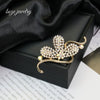 Wholesale Alloy Rhinestone Bow Flower Electroplated Brooch Accessories