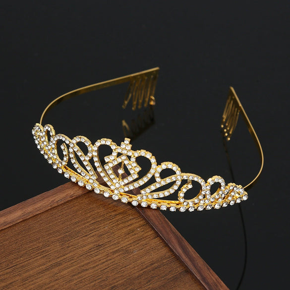 Wholesale Alloy Rhinestone Crystal Handmade Women's Crown Jewelry