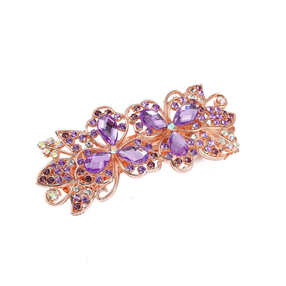 Wholesale Alloy Rhinestone Hairpin Vintage Metal Spring Clip Hair Accessory Set With Diamonds