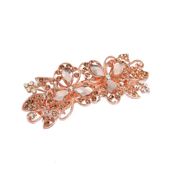 Wholesale Alloy Rhinestone Hairpin Vintage Metal Spring Clip Hair Accessory Set With Diamonds