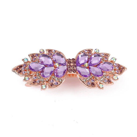 Wholesale Alloy Rhinestone Hairpin Vintage Metal Spring Clip Hair Accessory Set With Diamonds