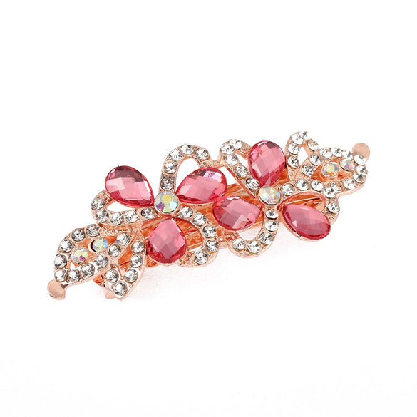Wholesale Alloy Rhinestone Hairpin Vintage Metal Spring Clip Hair Accessory Set With Diamonds