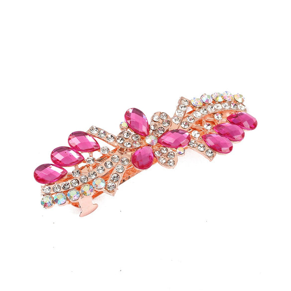 Wholesale Alloy Rhinestone Hairpin Vintage Metal Spring Clip Hair Accessory Set With Diamonds