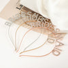 Wholesale Alloy Rhinestone Letter Hairband Vintage Women's Wedding Hair Accessory With Electroplating