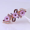 Wholesale Alloy Rhinestone Pearl Bow Women's Hairpin With Electroplating And Flower Design
